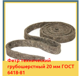 Фетр технический грубошерстный 20 мм ГОСТ 6418-81 в Талдыкоргане
