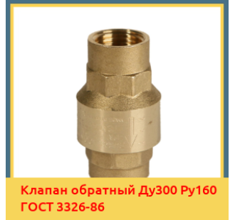 Клапан обратный Ду300 Ру160 ГОСТ 3326-86 в Талдыкоргане
