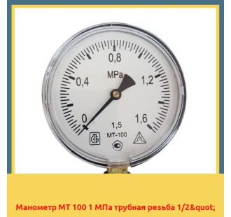 Манометр МТ 100 1 МПа трубная резьба 1/2" в Талдыкоргане