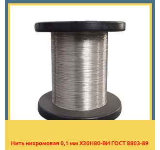 Нить нихромовая 0,1 мм Х20Н80-ВИ ГОСТ 8803-89 в Талдыкоргане