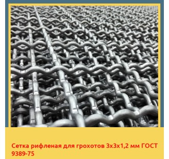 Сетка рифленая для грохотов 3х3х1,2 мм ГОСТ 9389-75 в Талдыкоргане